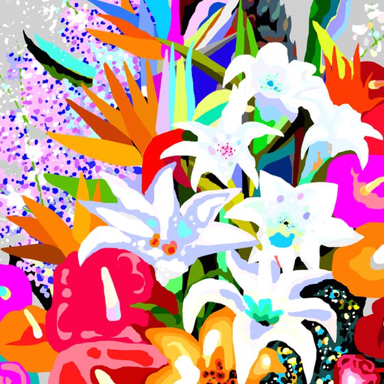 Flowers III-C/ Flores III-C (pop art, floral)