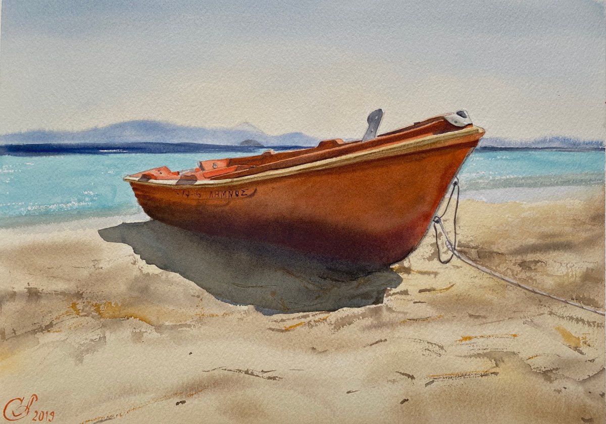 Old boat by Alla Semenova