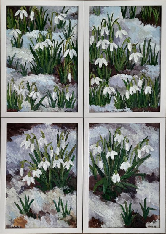 Snowdrops - Original  oil painting (2021)