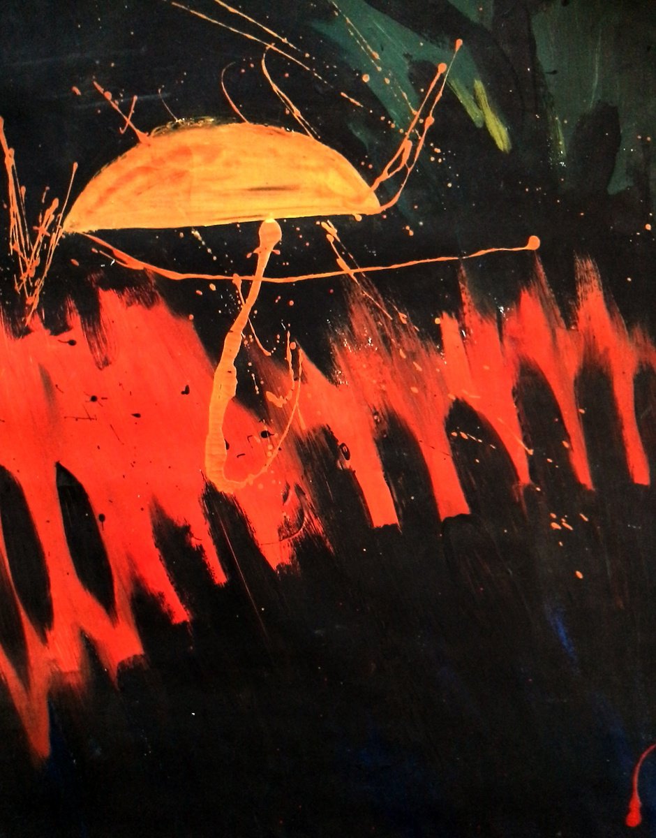 Expressive Abstract Acrylic Painting By Adam Grose Ma Pgce, 23 X 33, Genesis, Original Artwork