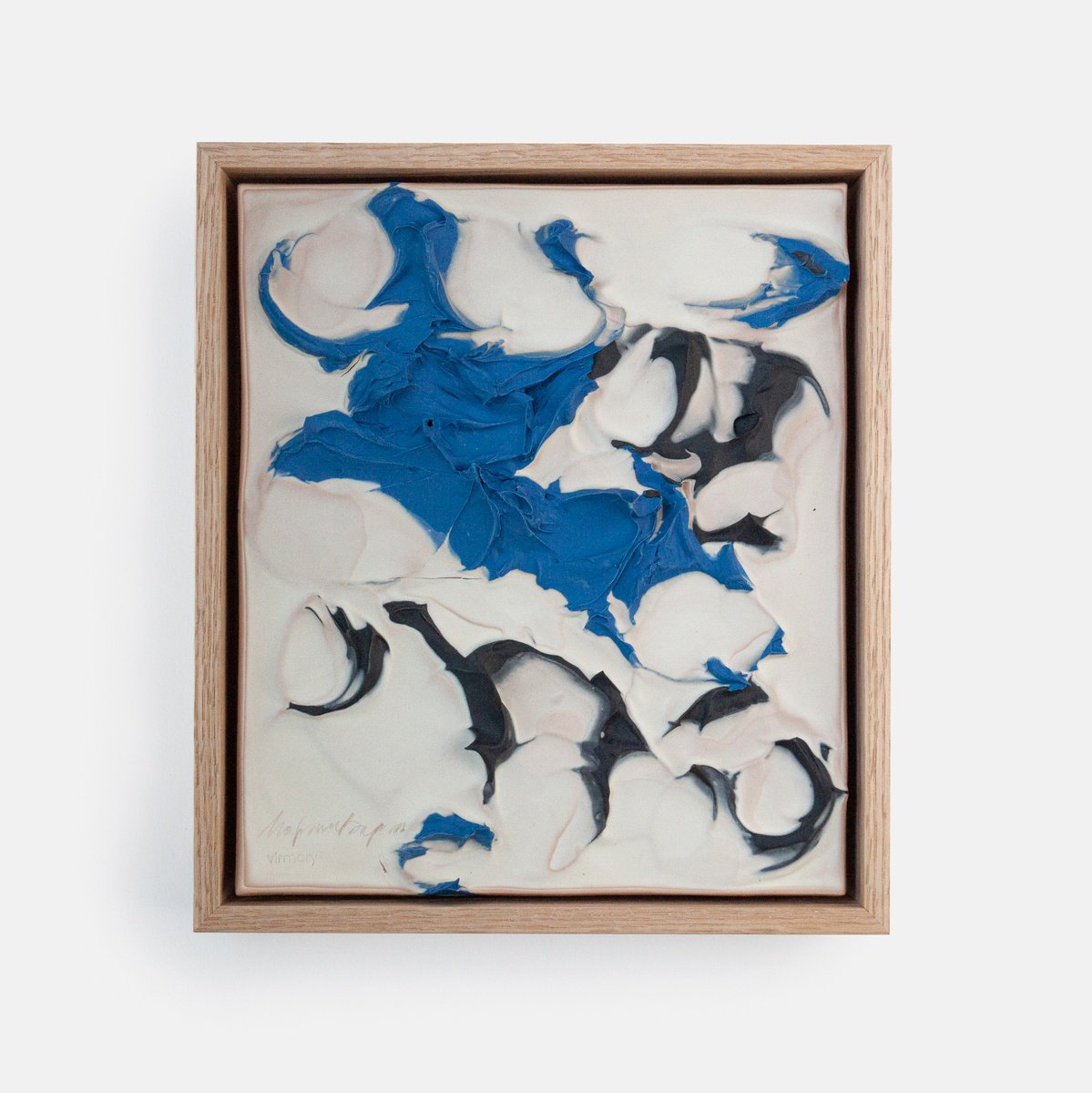 Expressive Abstract Clay Sculpture By Maryia Virshych, 9 X 11", Terra Cognita. Troubled Waters, Original Artwork