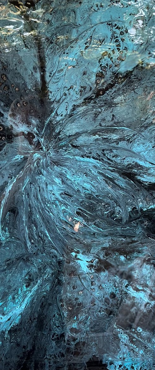 Sea Flower — Deep Ocean Resin Abstract by Kseniia Turik