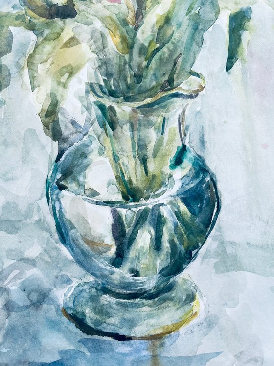 Tulips in vase! 19x25 in