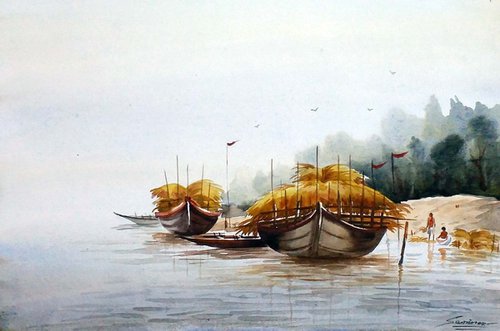 Cargo Boats by Samiran Sarkar