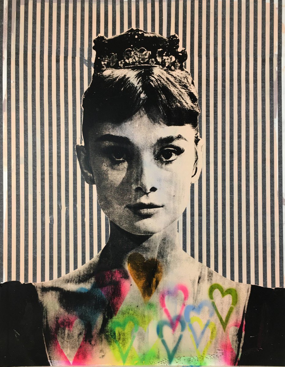 Audrey Hepburn Painting by Dane Shue by Dane Shue