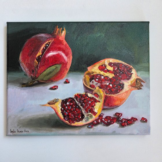 Pomegranates still life