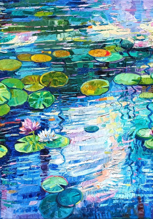 Water lilies reflections 5 by Vanya Georgieva