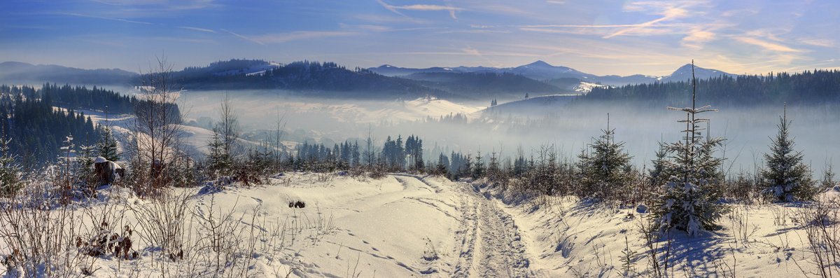 Photorealistic Landscape Photograph By Valerix, 56 X 19", Beginning Of A New Day., Original Artwork