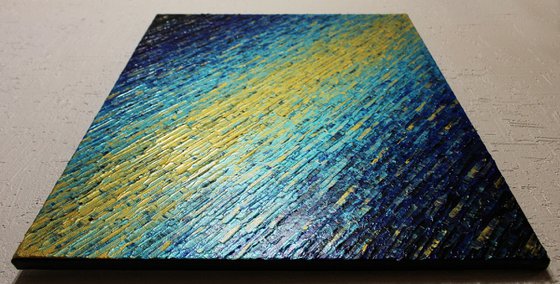Gold blue knife texture