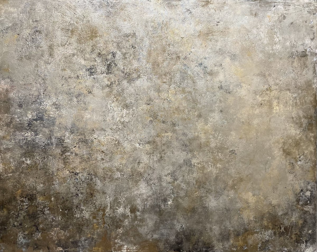 Abstract Acrylic Painting By Miri Baruch, 59 X 47", Autumn Scent, Original Artwork