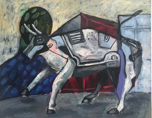 Bull on the city by Roberto Munguia Garcia