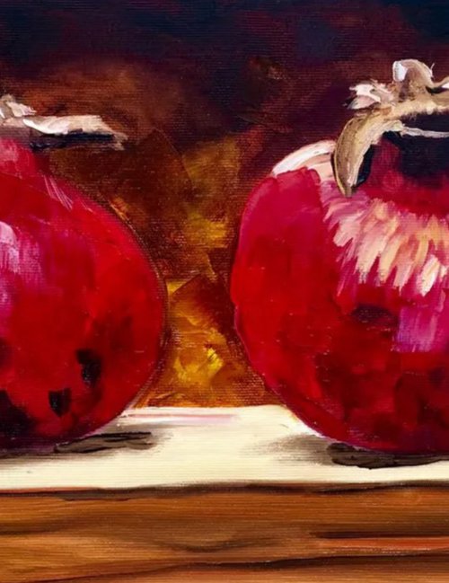 two Pomegranates by Olga Koval