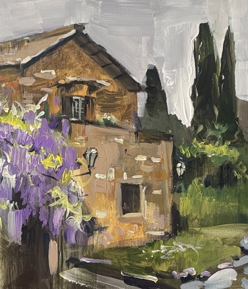 Landscape with an Ancient Roman Road by Olena Hromova