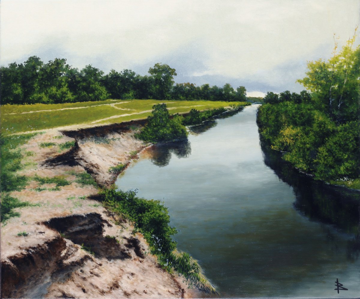 Two Banks By Oleg Baulin, 24 X 20, Artwork For Sale On Artfinder
