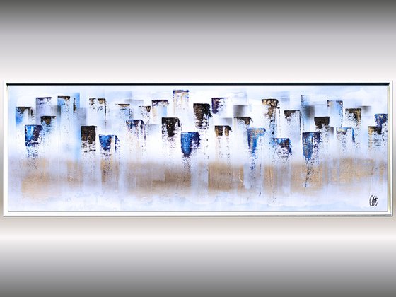 Shiny City - Abstract Art - Acrylic Painting - Canvas Art - Framed Painting - Abstract Painting - Industrial Art