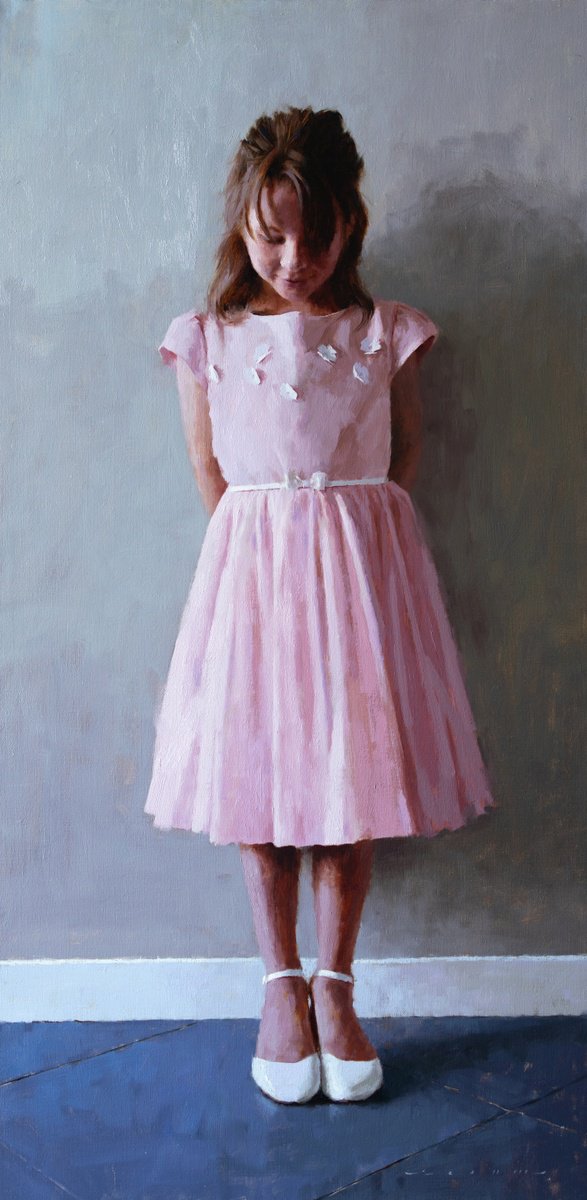 - Pink Dress - ? By Rostyslav Malysh, 20 X 39, Artwork For Sale On Artfinder