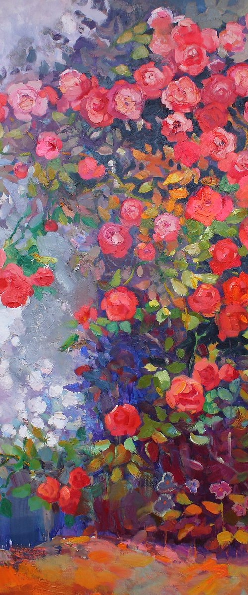 Roses and jasmine by Anastasiia Grygorieva