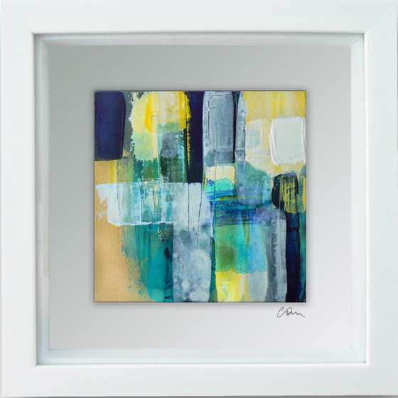 Framed ready to hang original abstract  - Deep water #12