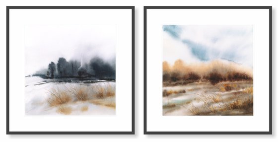 Landscape diptych