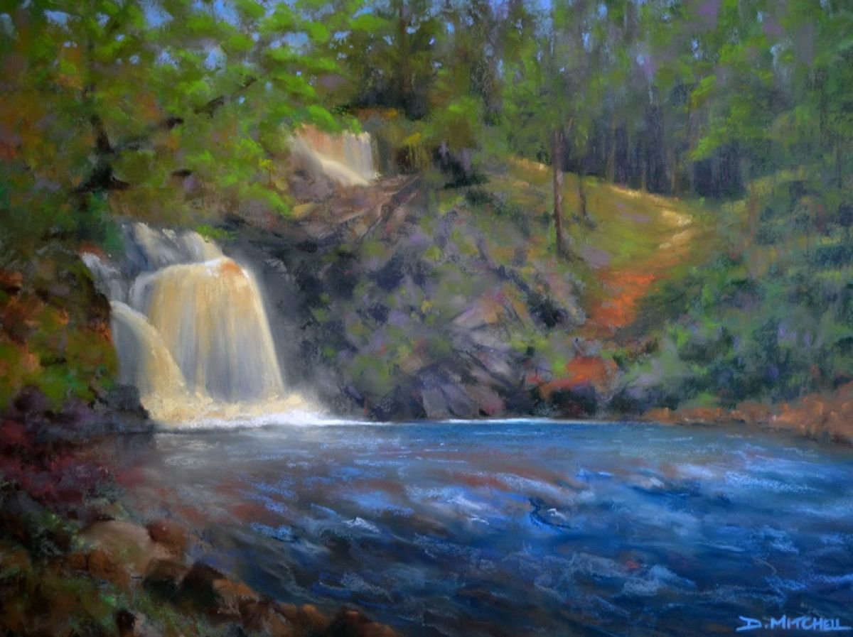 Rushing Water (Framed, ready to hang) by Denise Mitchell
