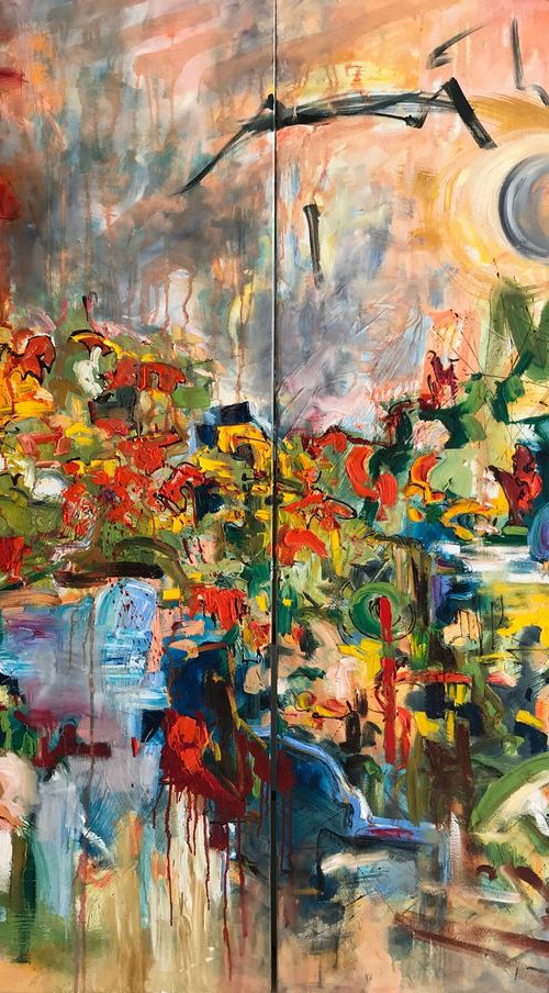 Fox Hunting. Diptych by Diana Malivani