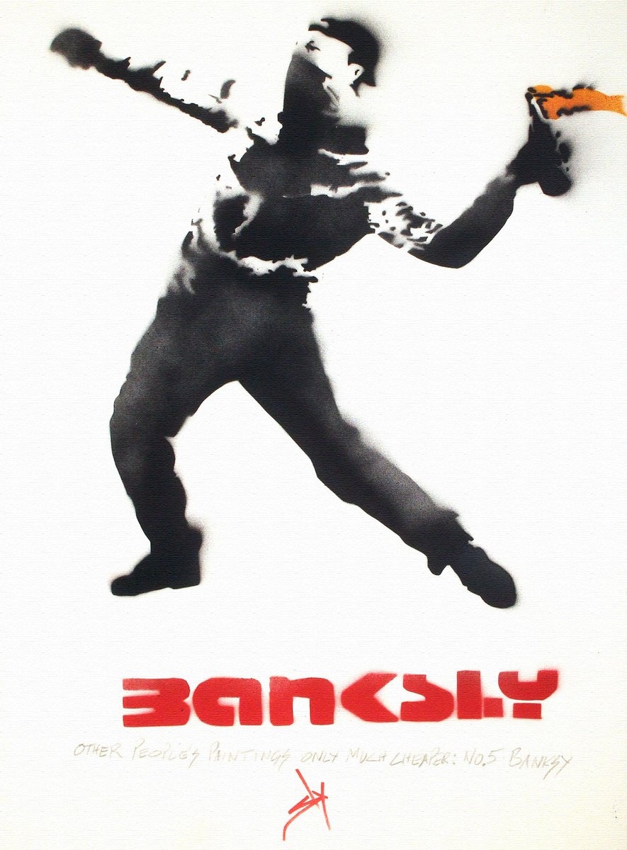Urban And Pop Painting , Other No. 5.1 Banksy (Bc) By Juan Sly, 23 X 30, Artwork For Sale On Artfinder