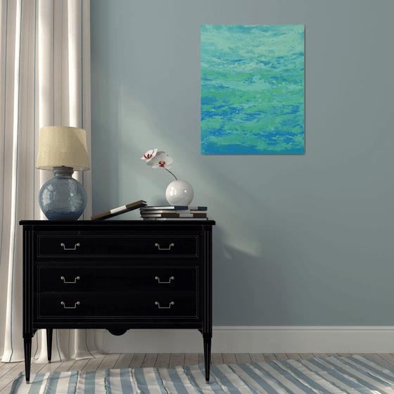 Pastel Waters - Textured Abstract Seascape