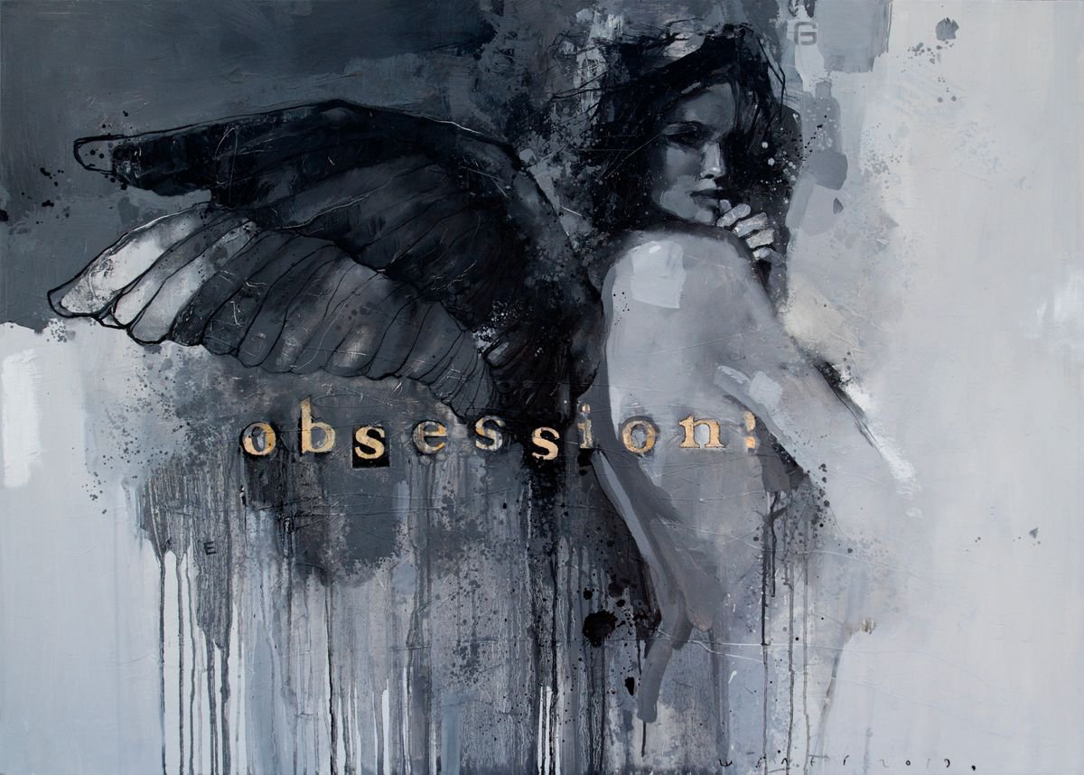 Expressive Oil Painting , Obsession! By Victor Sheleg, 55 X 39, Artwork For Sale On Artfinder