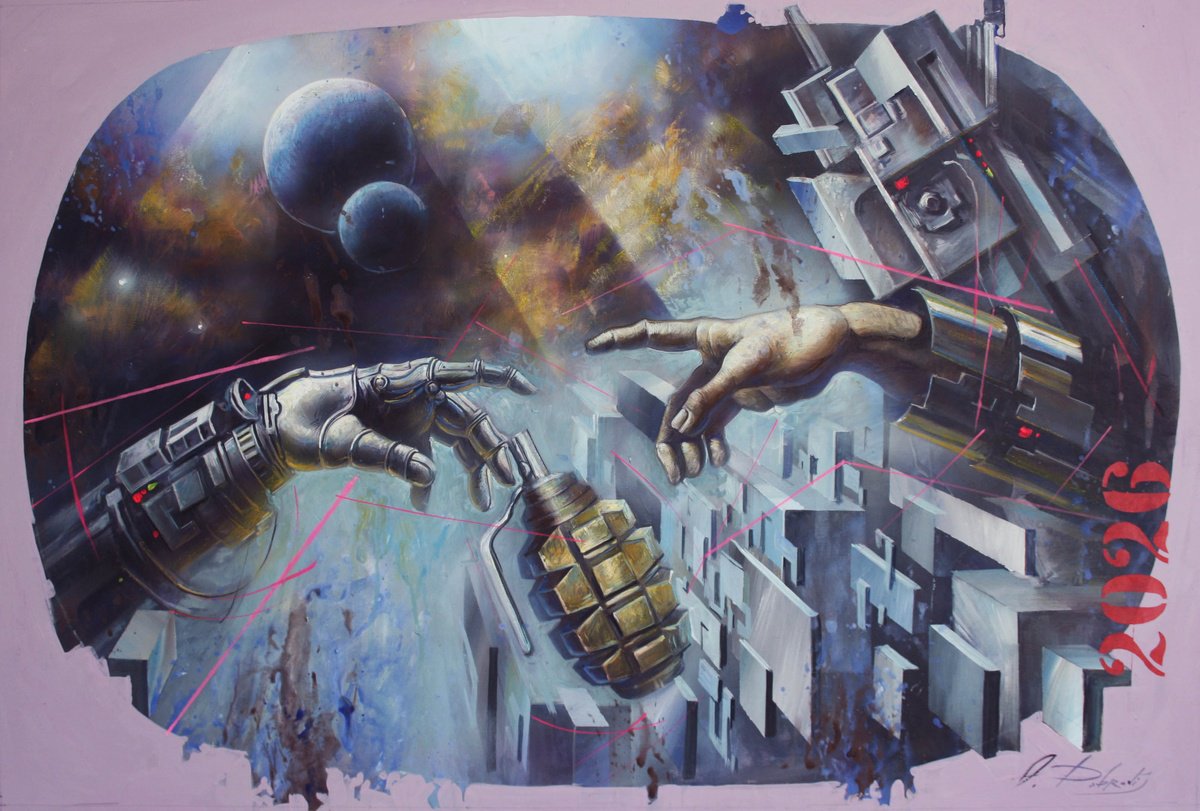 Surrealistic Acrylic Painting , ?????????? 4?. By Alexandr Dobrodiy, 47 X 31, Artwork For Sale On Artfinder