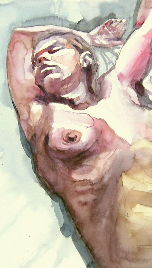 nude  (sweet dreams II) by Goran Žigolić Watercolors