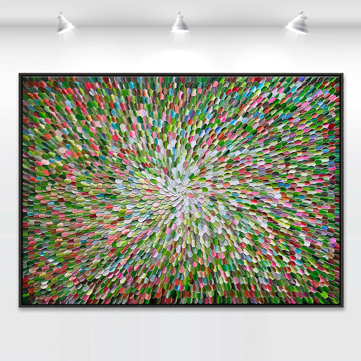 Organic Abstract Acrylic Painting By Tatiana Georgieva, 49 X 37", Plumen I, Original Artwork