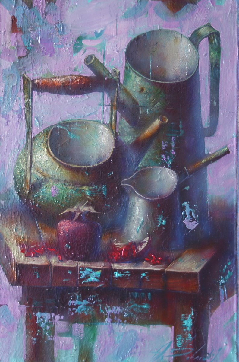 GREEN STILL LIFE (2021) by Alexandr Dobrodiy