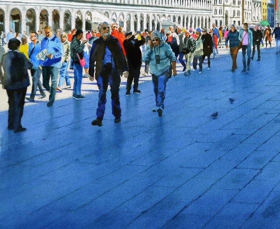 A busy day at San Marco, Venice