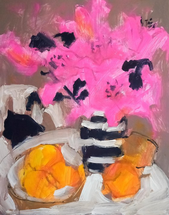 #85/24 Pink lilies