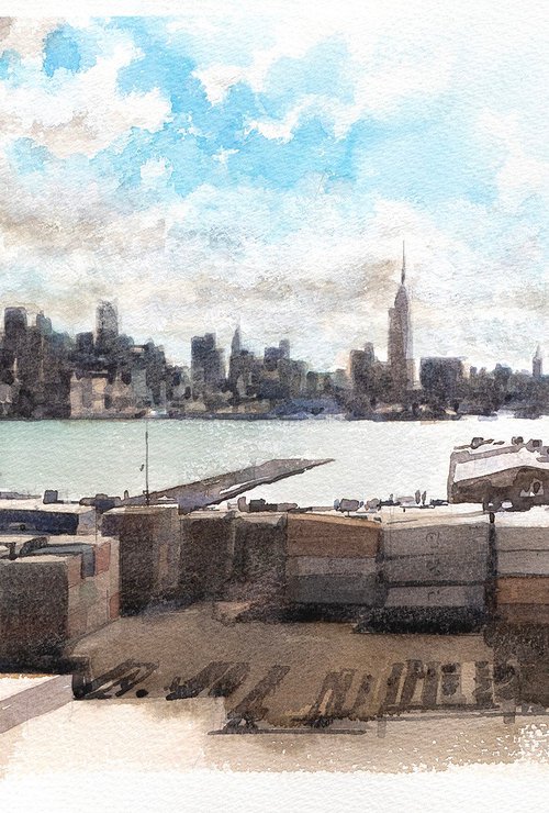 Manhattan Skyline (1979) by Masato Watanabe