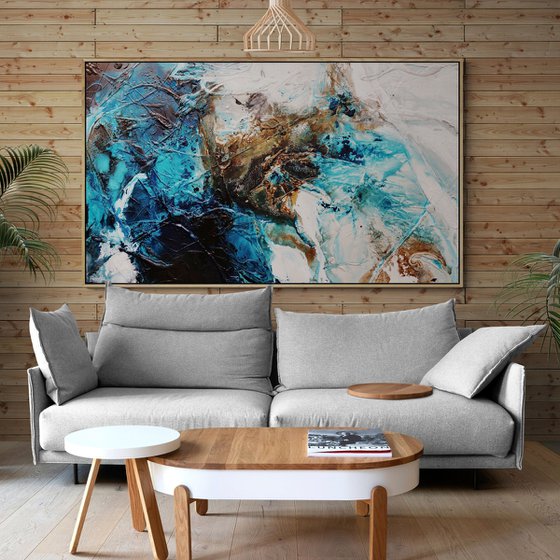 Southern Honeycomb 200cm x 120cm Textured Abstract Art