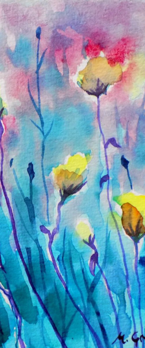 Yellow meadow flowers by Maja Grecic