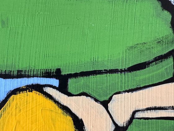 "Waiting Together"  Original painting 16x16in