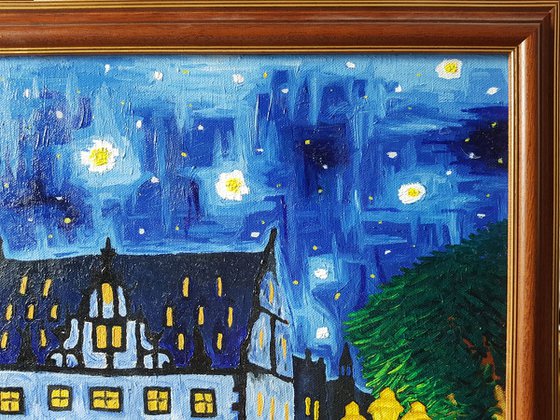 Marketplace at Night - Vincent van Gogh hommage