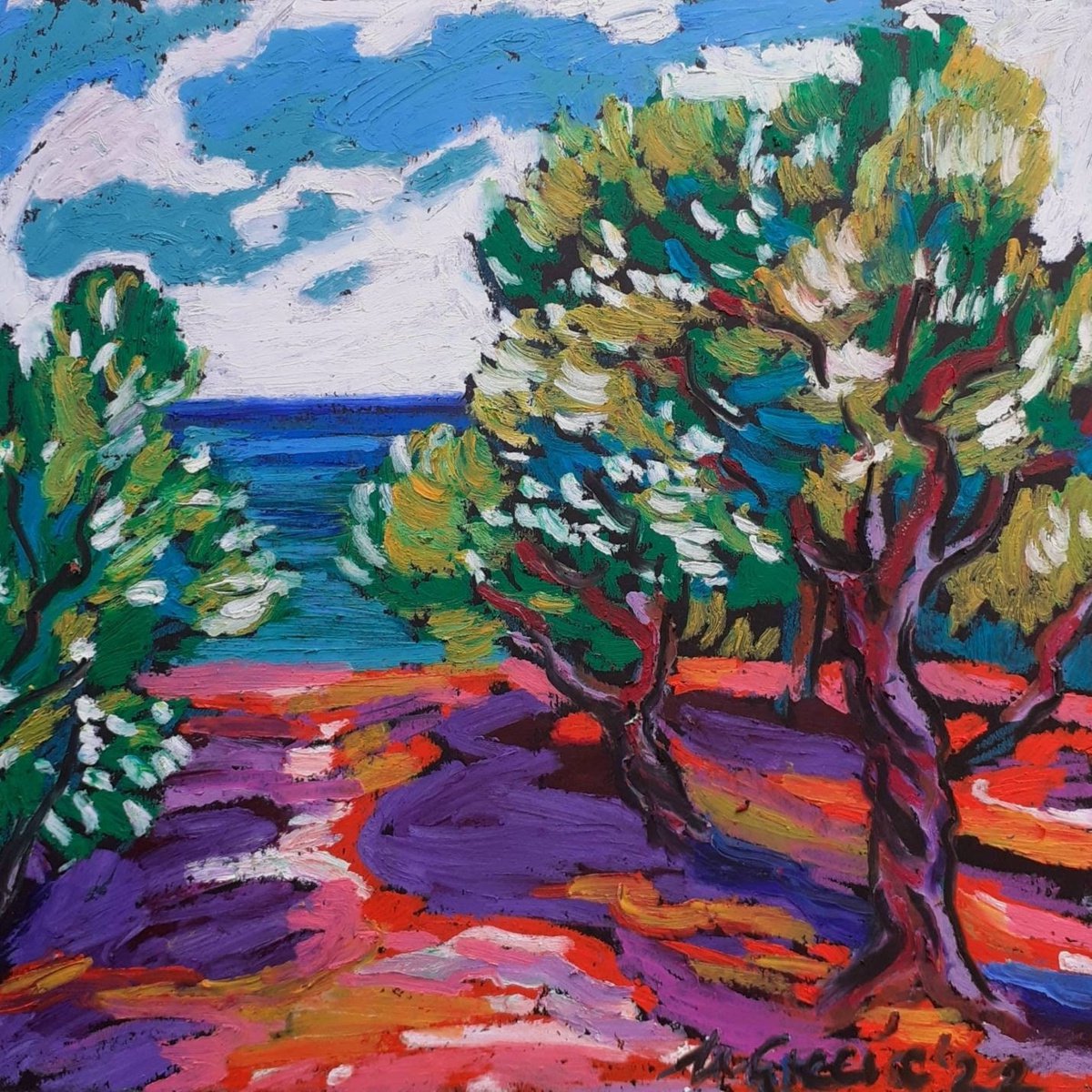 Orchard with a sea view by Maja Grecic