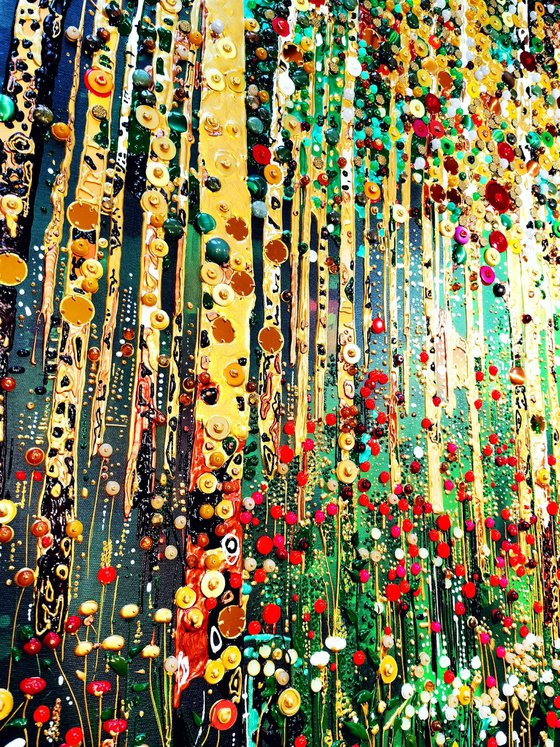 Forest. Precious stones abstract