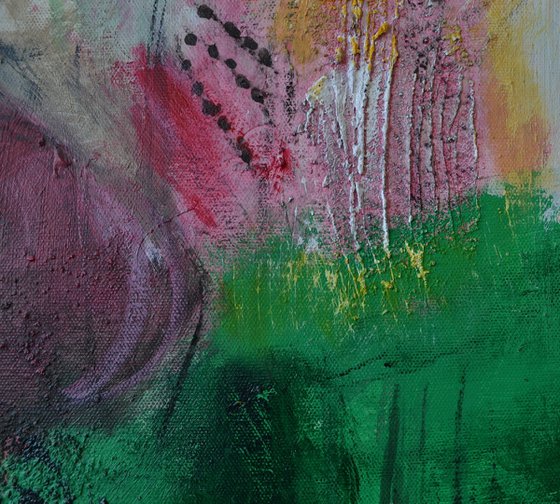 Pentecost - large vibrant abstract painting