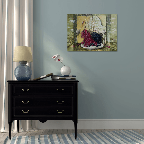 Pink grape Large fruit art