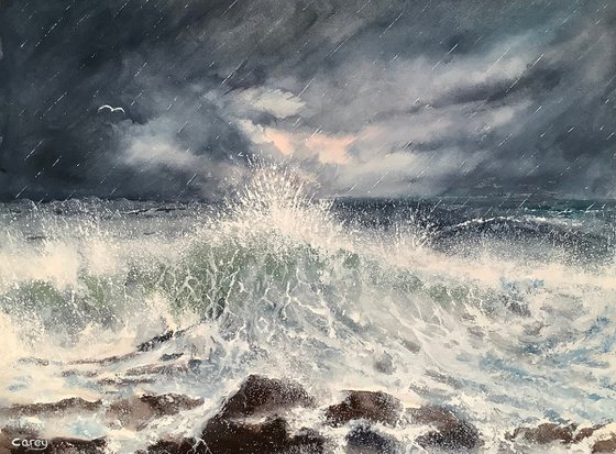 Seascape, Crashing Waves