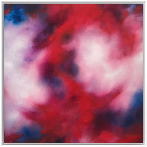 Abstract in Red, White and Blue.