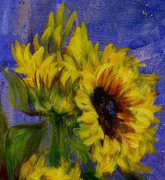 Sunflowers at Dusk