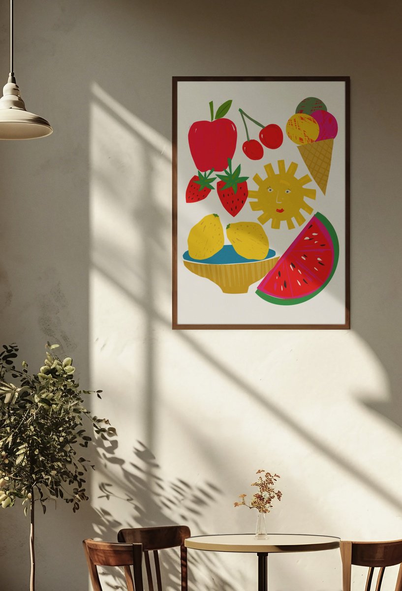 Still Life Giclee Print By Emma Evans-Freke, 17 X 23, Summer Kitchen, Original Artwork