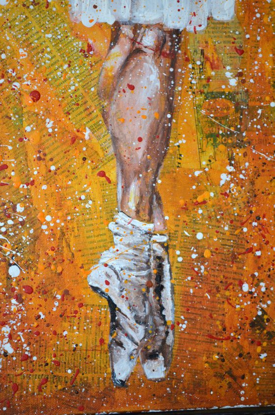 Ballerina - Long Deep Edge Canvas Ready to Hang, Ballet, Ballerina, Dancer