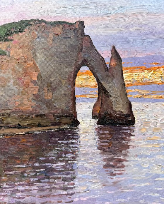Étretat Cliffs at Sunset