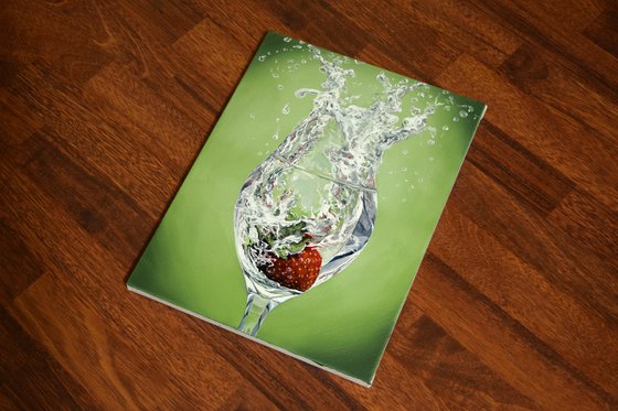 Strawberry in a glass